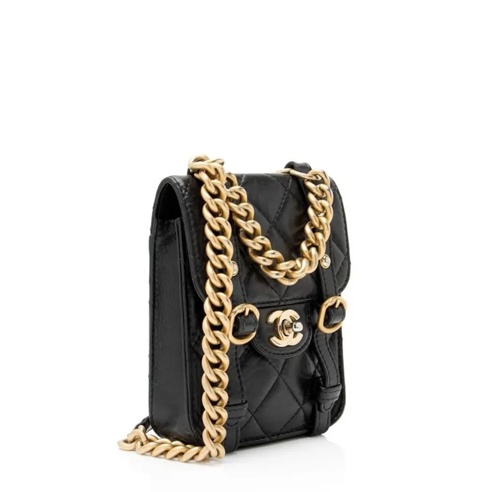 Chanel Aged Calfskin Mini City School Flap Bag